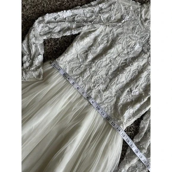 ASOS BRIDAL Arabella embellished bodice mini wedding dress mesh skirt sz 8 Luxy - Picture 13 of 13